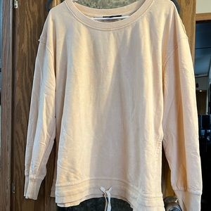 Crew neck sweatshirt with waist tie